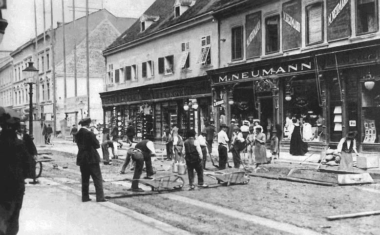 Ilica 1910. godine. Taracanje